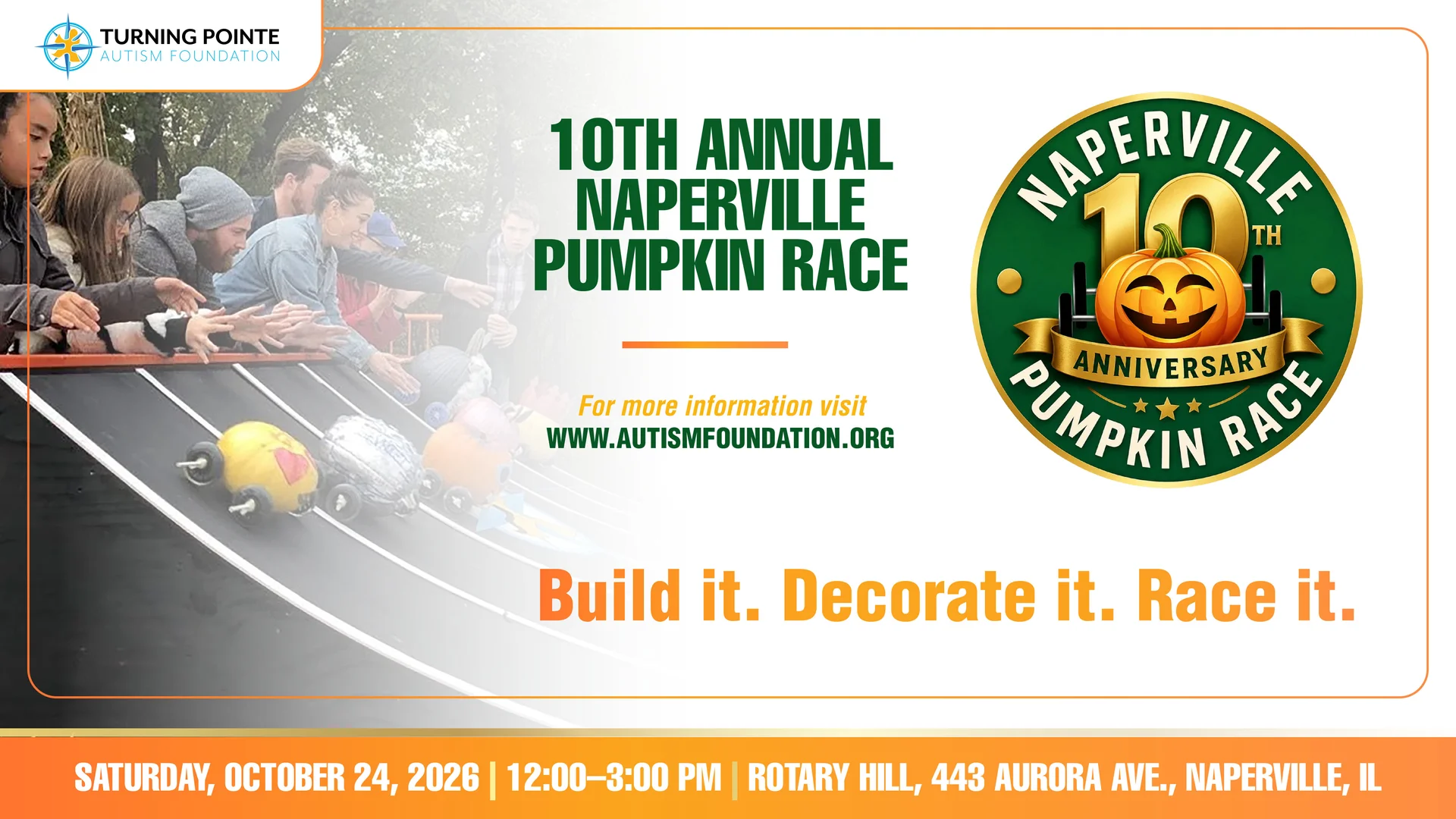 10th Annual Naperville Pumpkin Race flyer